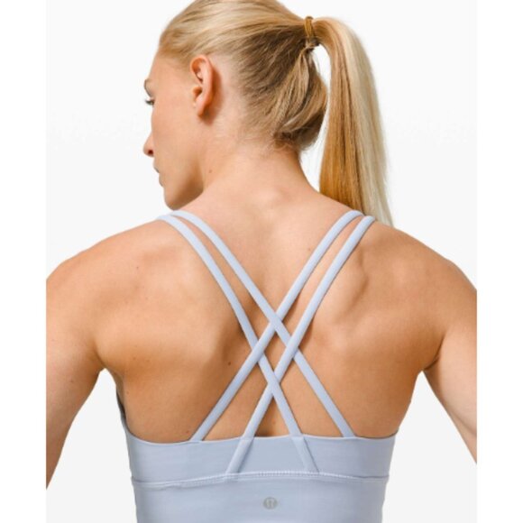 Lululemon Energy Long Line Bra Blue Linen Size 8 - Picture 1 of 9